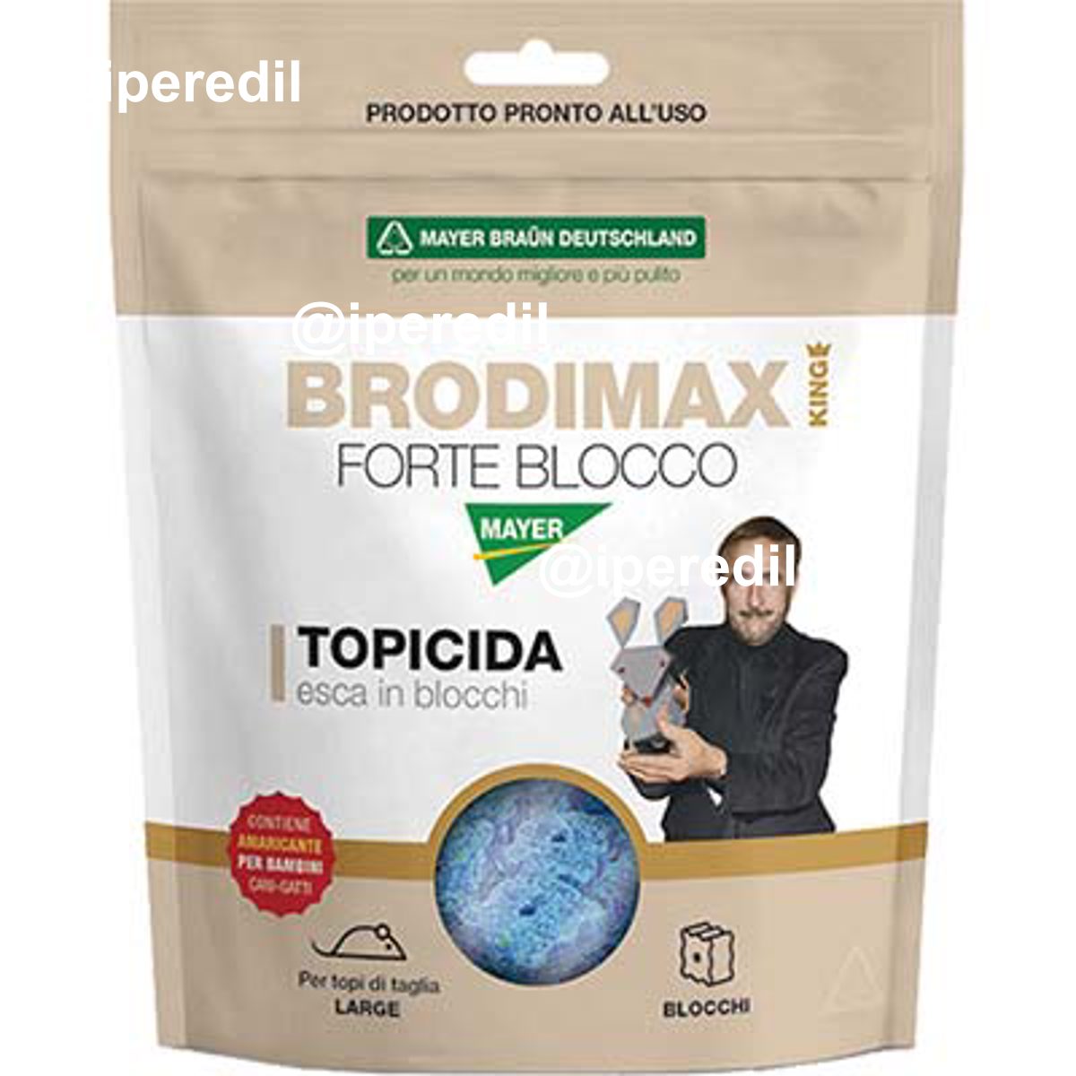 TOPICIDA BRODIMAX FORTE BLOCCO KING MAYERBRAUN CROCCANTINO GR 200 - 01790443