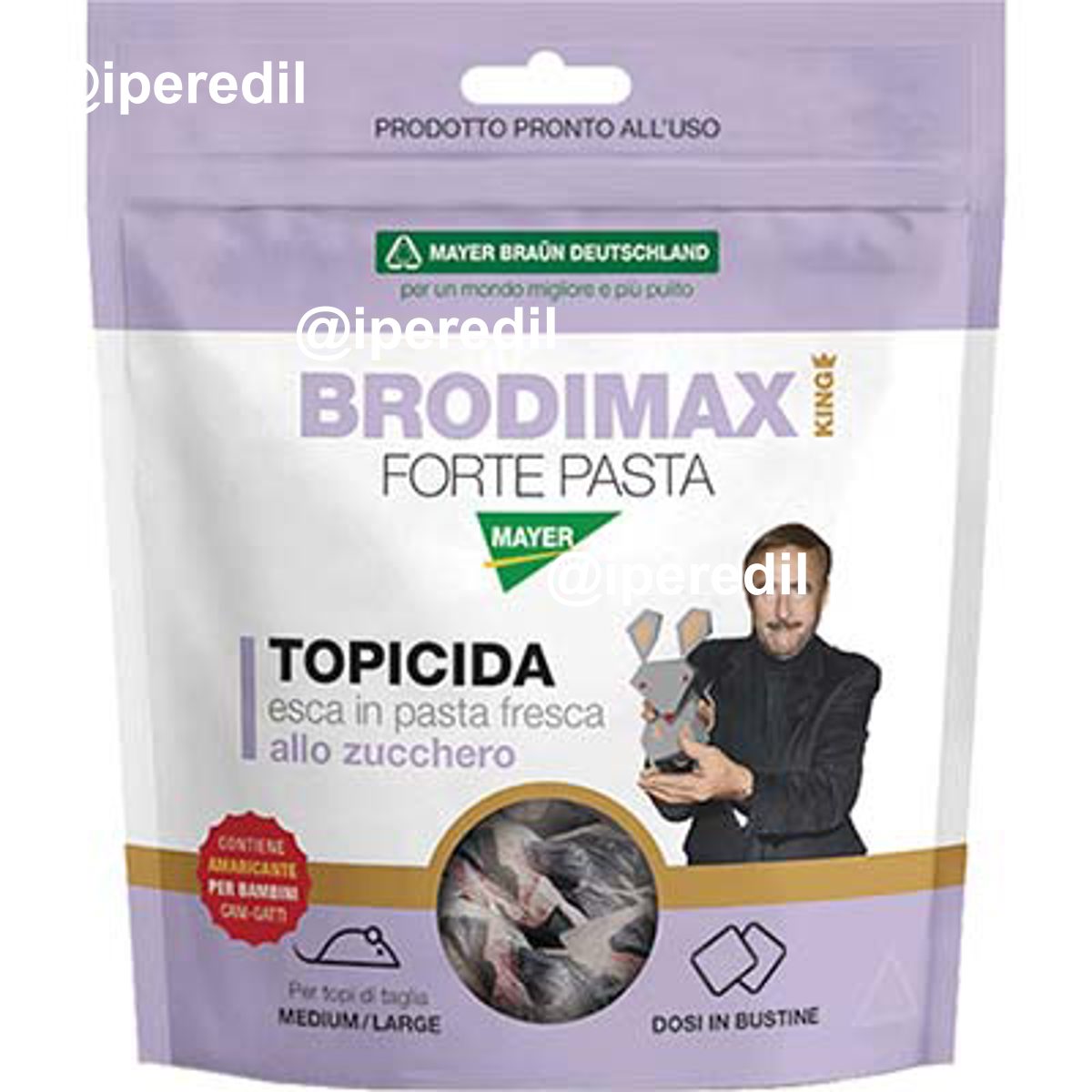 TOPICIDA BRODIMAX FORTE KING MAYERBRAUN PASTA ALLO ZUCCHERO GR 150 - 01790444