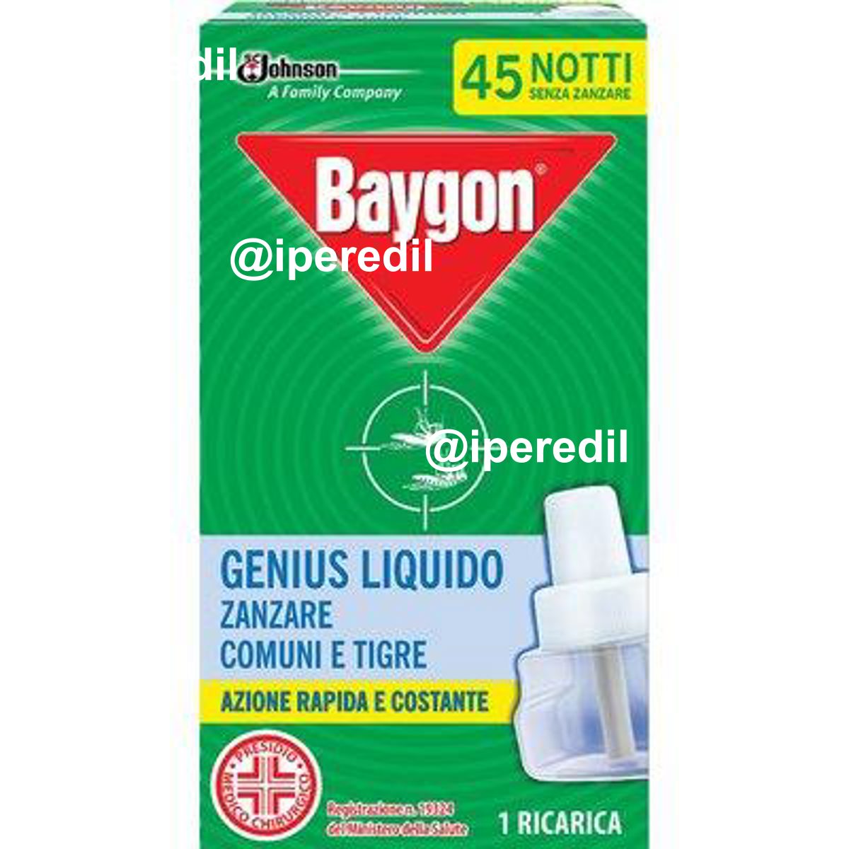 RICARICA LIQUIDA ZANZARE GENIUS BAYGON DURATA NOTTI 45