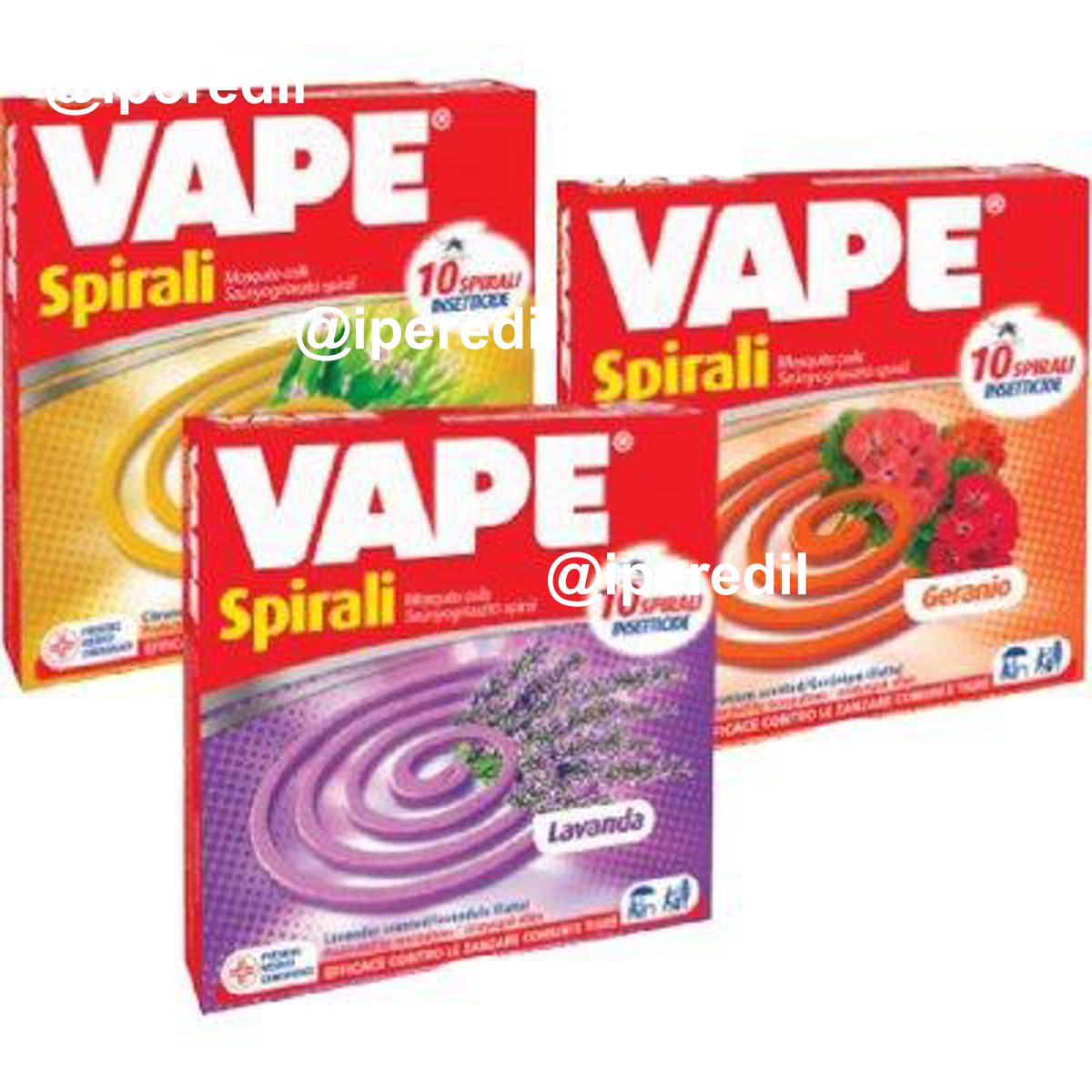 SPIRALE ANTI ZANZARE VAPE PROFUMAZIONI VARIE CF=PZ 10