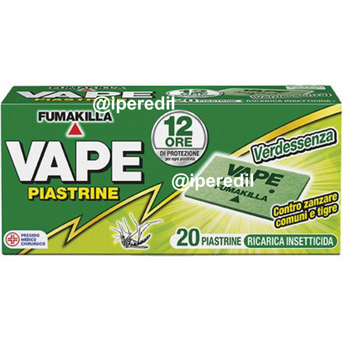 PIASTRINA ZANZARE COMUNI E TIGRE VAPE CF=PZ 20