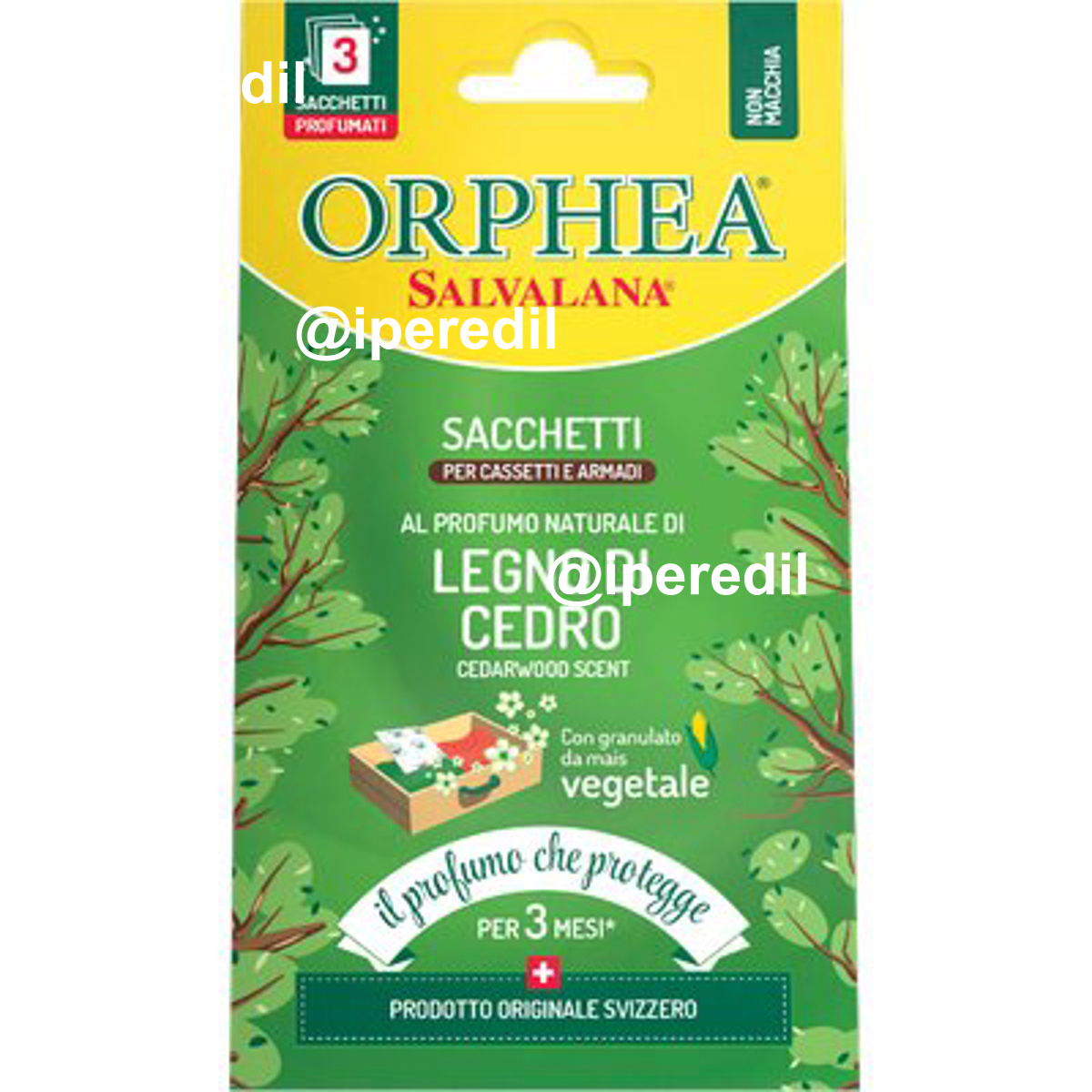 ANTITARME SALVALANA CASSETTI ARMADI ORPHEA LEGNO DI CEDRO CF=PZ 3