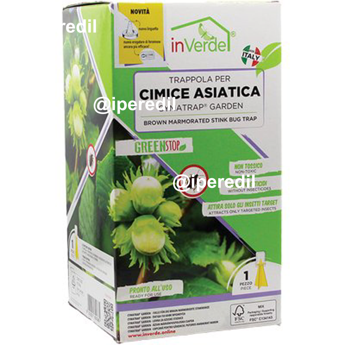 TRAPPOLA CIMICI ASIATICHE INVERDE CONTENITORE + FERORMONE E ATTRATTIVO