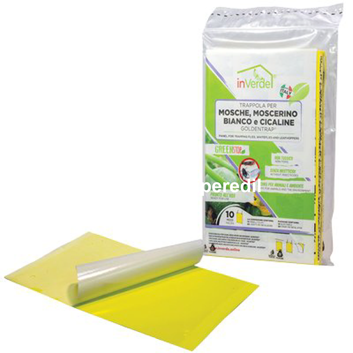 TRAPPOLA CROMOTROPICA MOSCHE INVERDE CM 16X25 CF=PZ 10