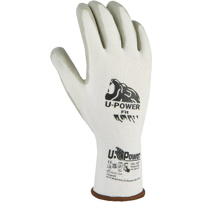 GUANTO NITRILE GRIGIO FIT U-POWER MAGLIA NYLON + SPANDEX BIANCO 9
