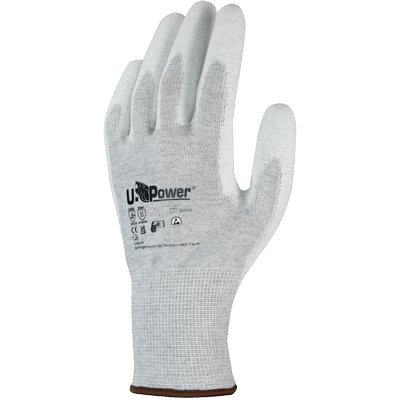GUANTO POLIURETANO BIANCO PIKA U-POWER MAGLIA POLIESTERE + FIBRA DI CARBONIO 9