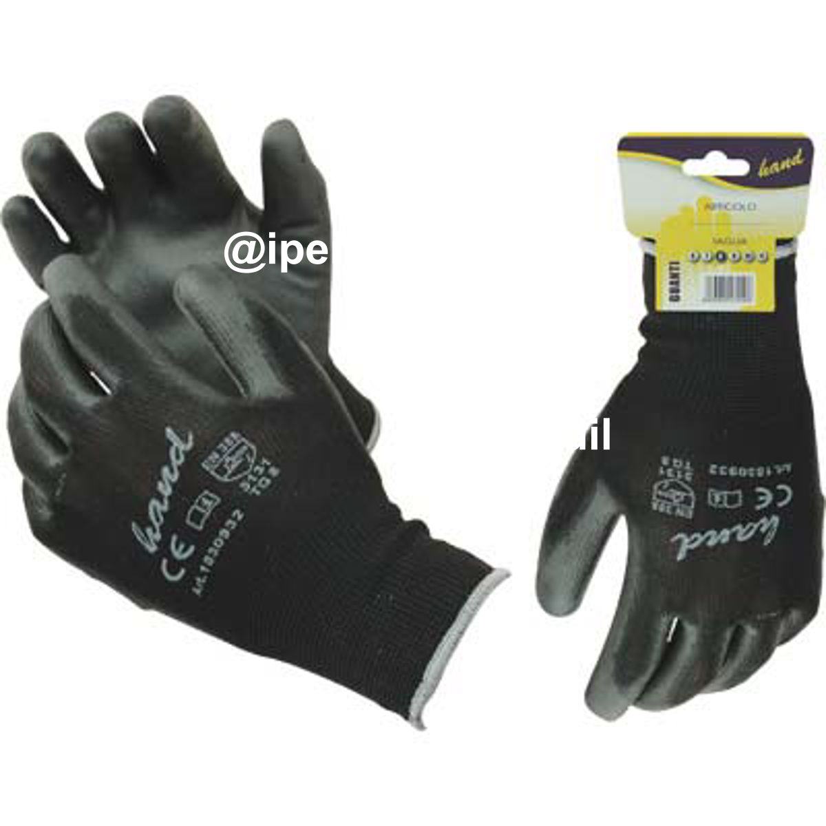 GUANTO POLIURETANO NERO WORKIT MAGLIA LEGGERA SINTETICO NERO 8