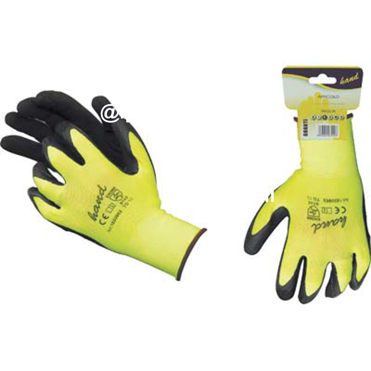 GUANTO LATTICE RUGOSO NERO WORKIT MAGLIA LEGGERA SINTETICO GIALLO 8