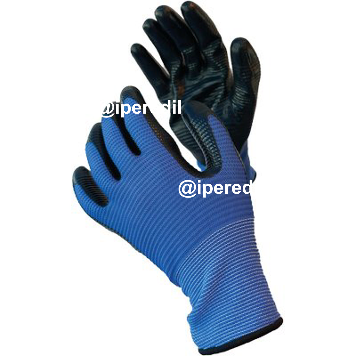 GUANTO NITRILE CRINKLE NERO WORKIT MAGLIA LEGGERA SINTETICO BLU 9