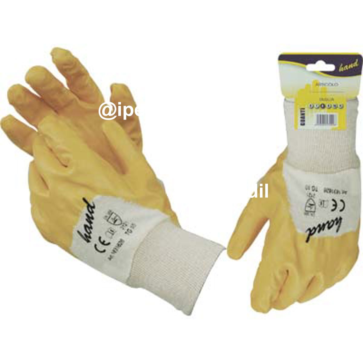 GUANTO NITRILE NBR GIALLO WORKIT MAGLIA COTONE BIANCO 11