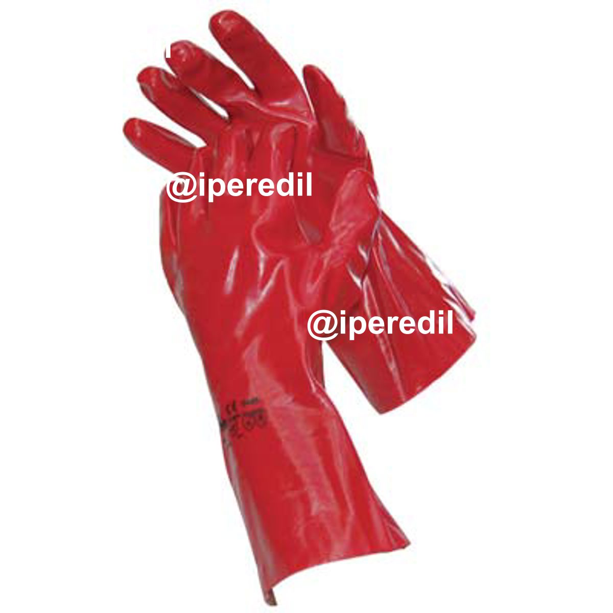 GUANTO PVC ROSSO MAGLIA COTONE TAGLIA UNICA