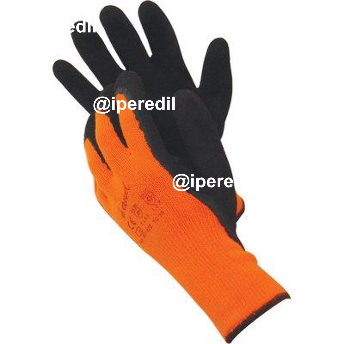 GUANTO LATTICE MICROPOROSO NERO MAGLIA PESANTE SINTETICO ARANCIO 10