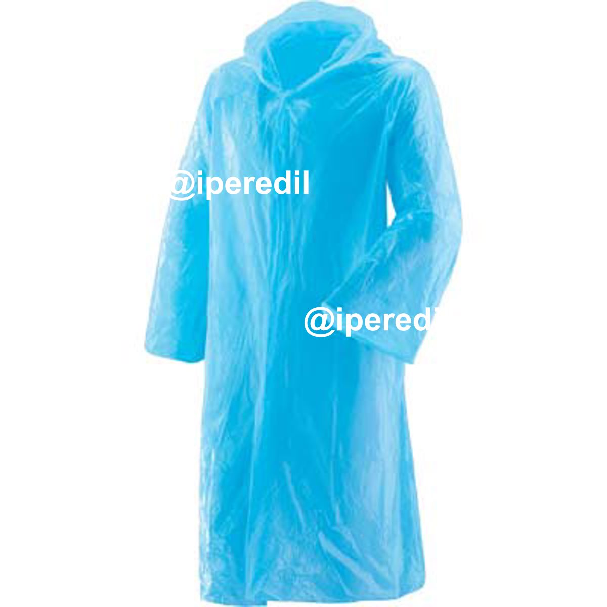 IMPERMEABILE MONOUSO POLITENE AZZURRO TAGLIA UNICA