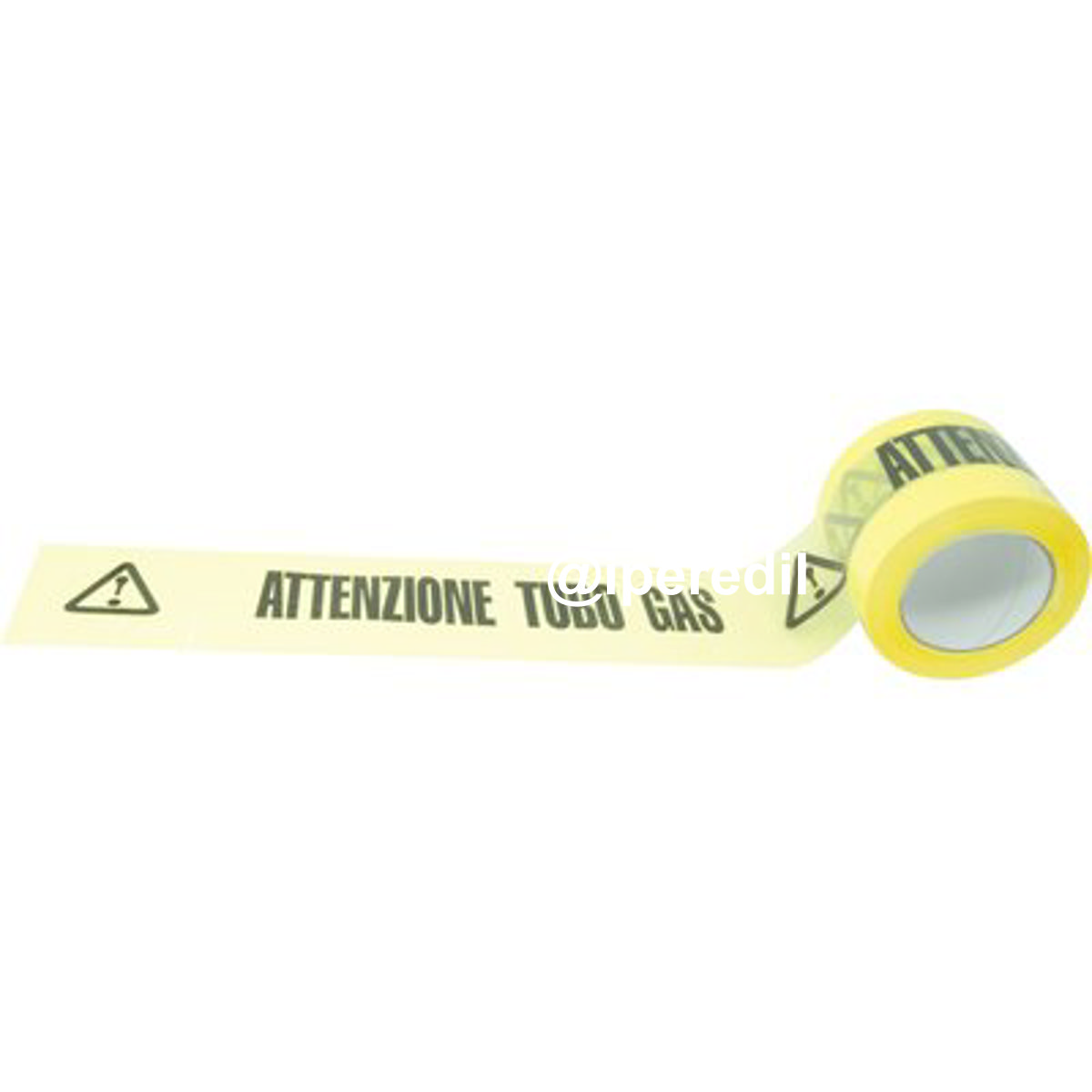 NASTRO SEGNALETICO ATTENZIONE TUBO GAS H.MM 100 ML 200