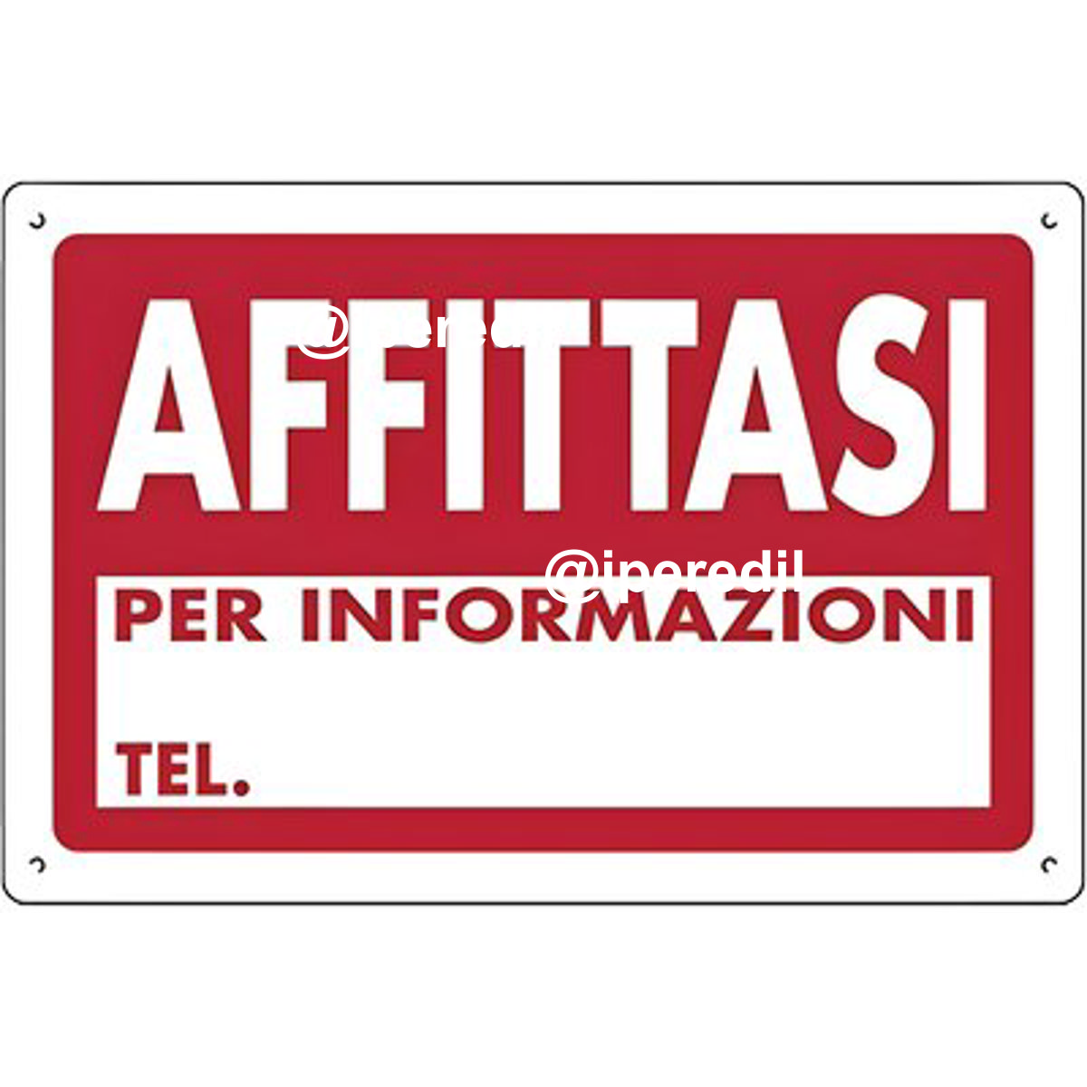TARGA SEGNALETICA AFFITTASI PP CM 20X30 - 01860814