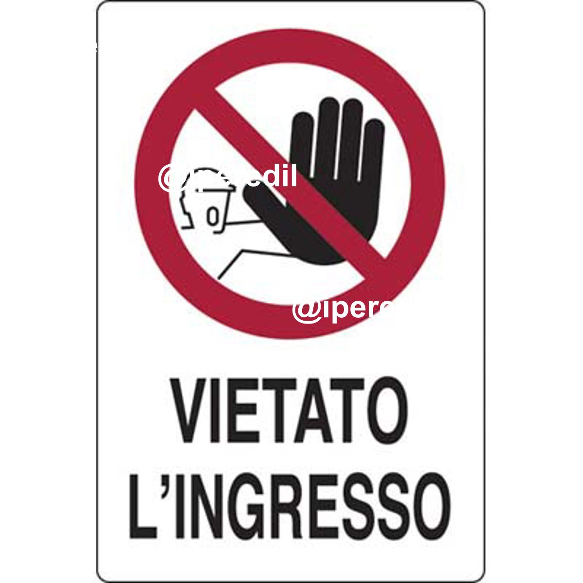 TARGA SEGNALETICA VIETATO INGRESSO PP CM 20X30
