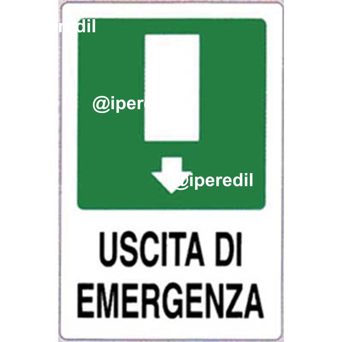 TARGA SEGNALETICA USCITA EMERGENZA PP CM 20X30