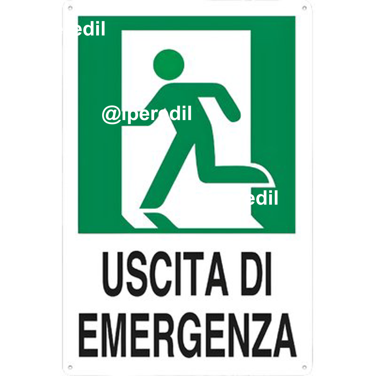 TARGA SEGNALETICA USCITA EMERGENZA SX PP CM 20X30