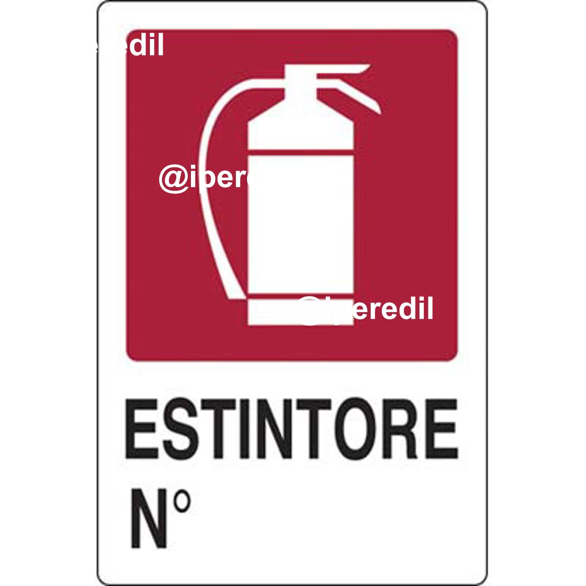 TARGA SEGNALETICA ESTINTORE PP CM 20X30