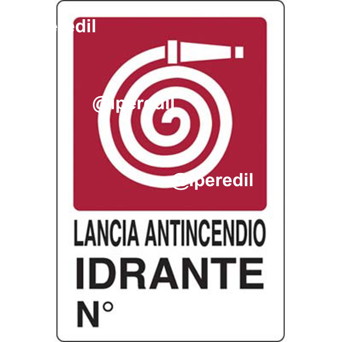TARGA SEGNALETICA IDRANTE PP CM 20X30