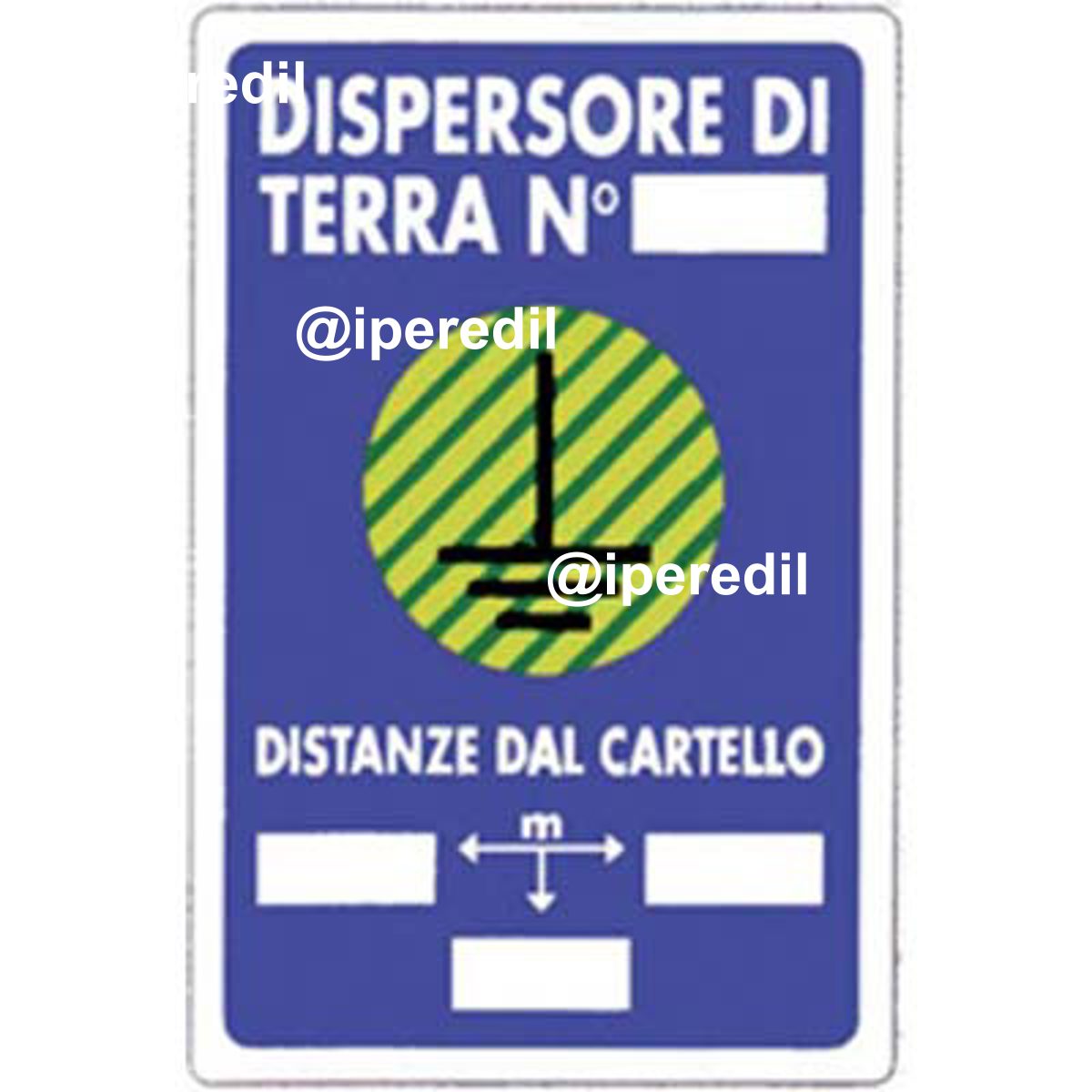 TARGA SEGNALETICA DISPERSORE TERRA PP CM 20X30