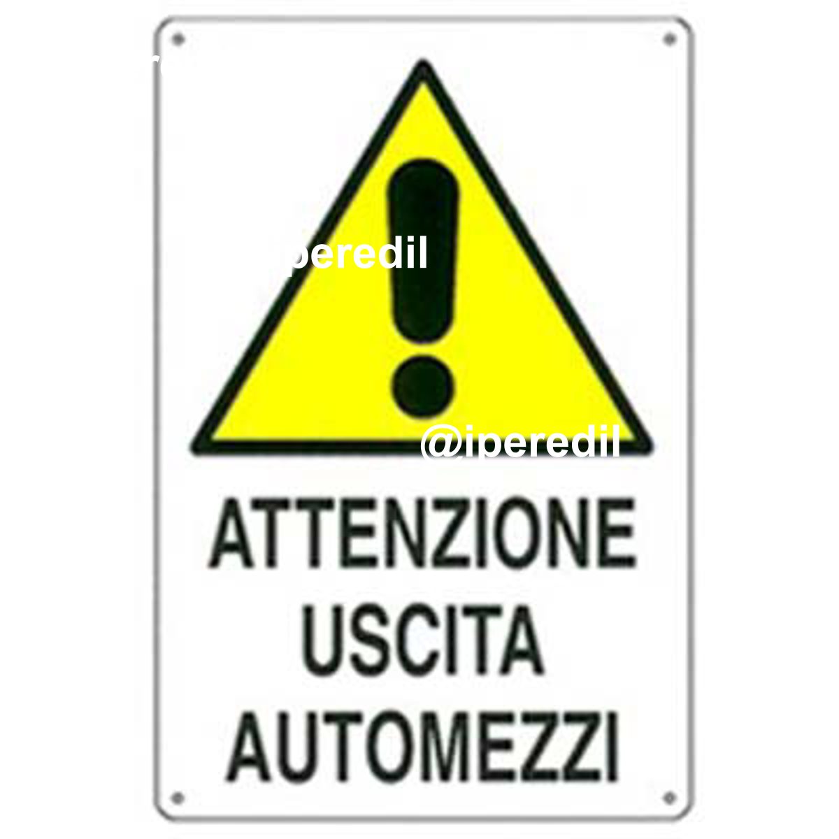TARGA SEGNALETICA USCITA AUTOMEZZI PP CM 40X60