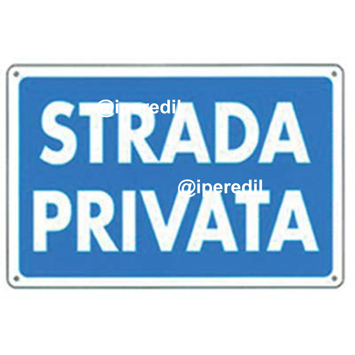 TARGA SEGNALETICA STRADA PRIVATA PP CM 30X20