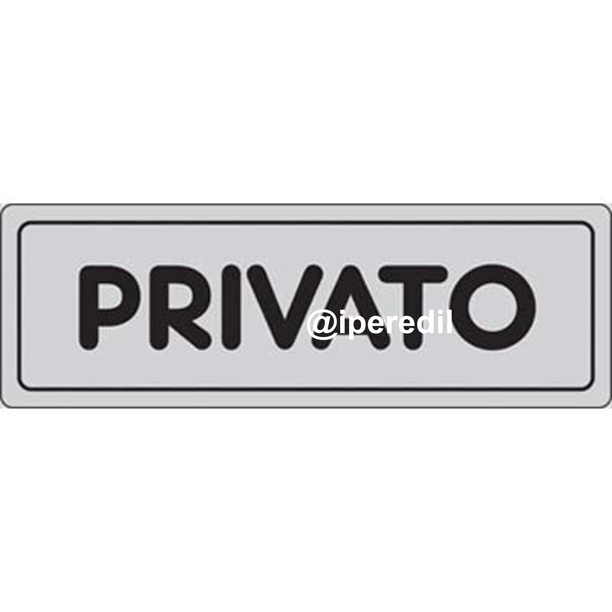 TARGA SEGNALETICA ADESIVA PRIVATO VINILE CM 15X5