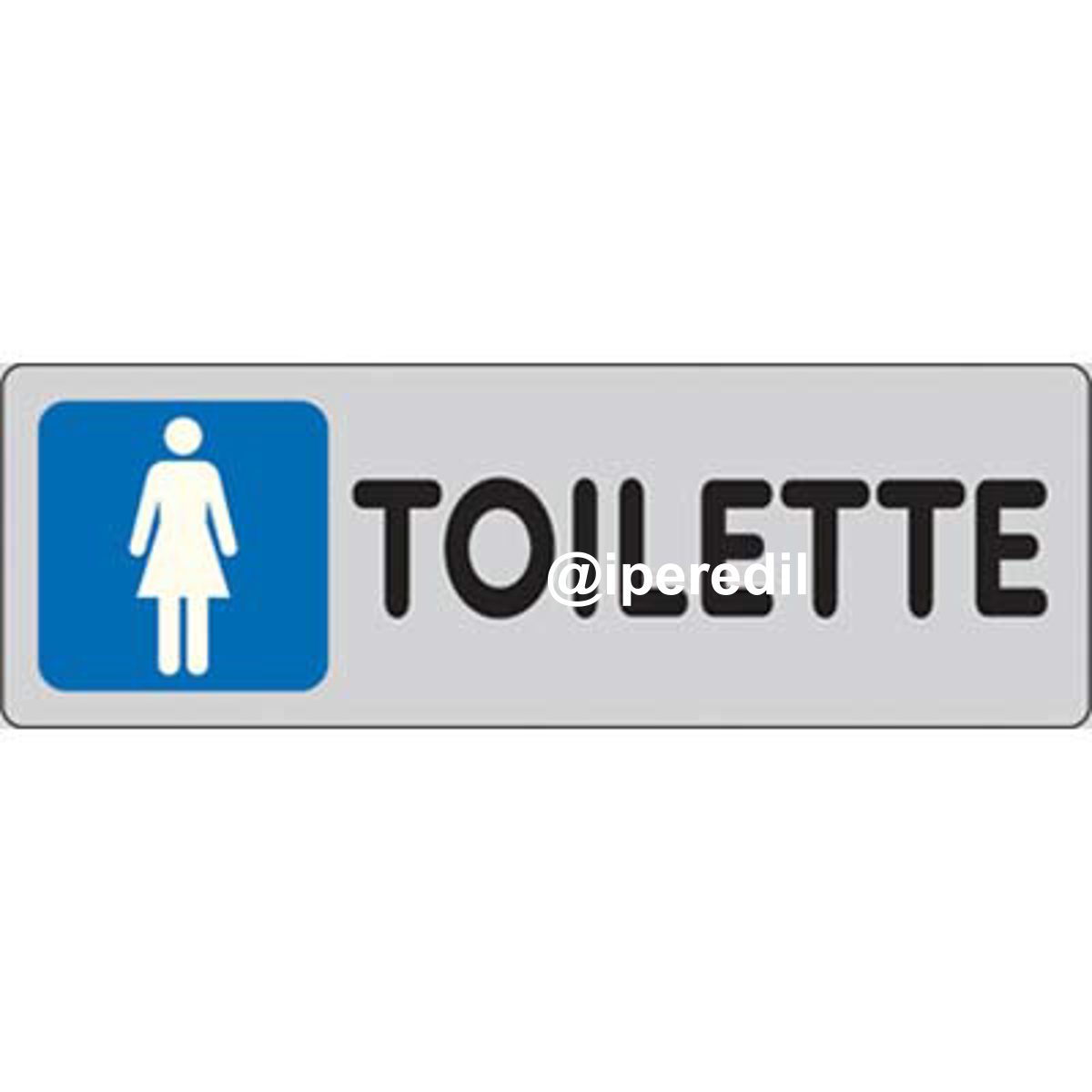 TARGA SEGNALETICA ADESIVA TOILETTE DONNA VINILE CM 15X5