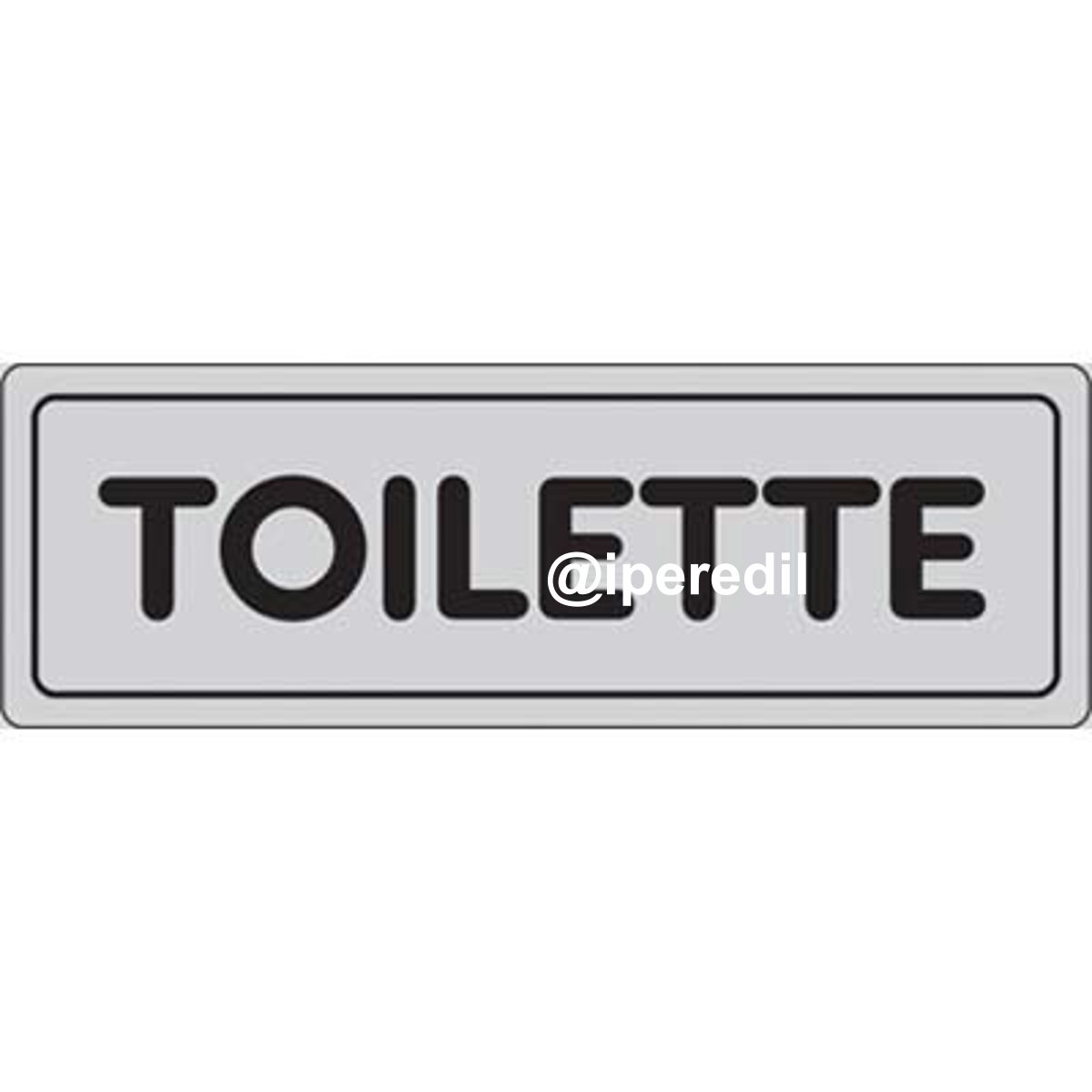 TARGA SEGNALETICA ADESIVA TOILETTE VINILE CM 15X5