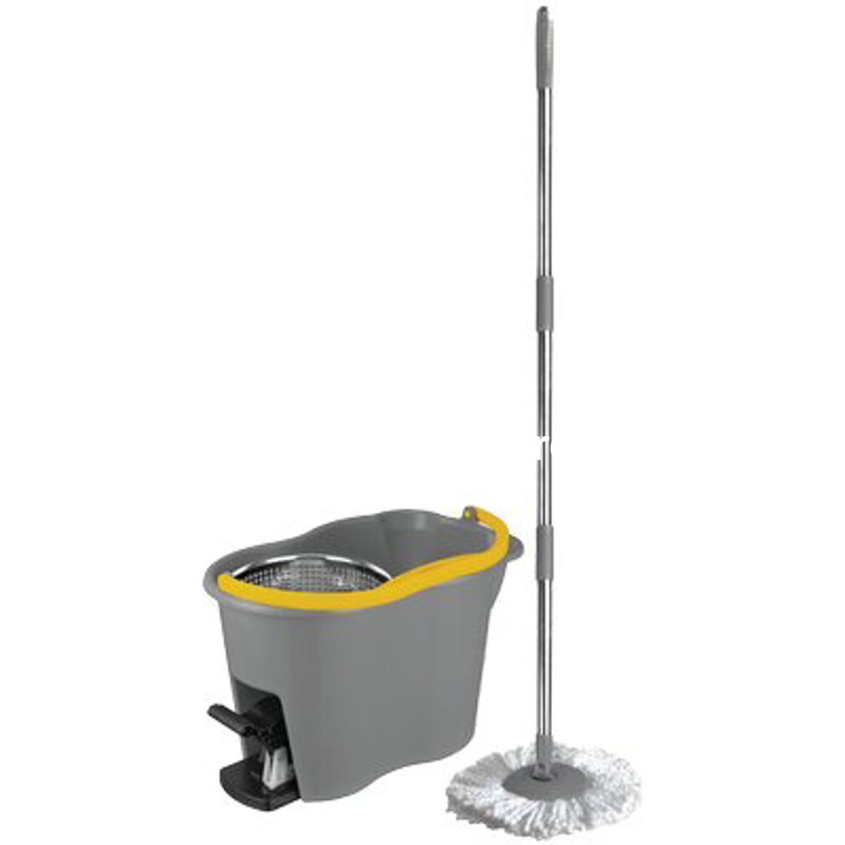 SECCHIO MOP LAVA PAVIMENTO CENTRIFUGA SET APEX PP LT 12 + MOP + MANICO INOX CM 85/115