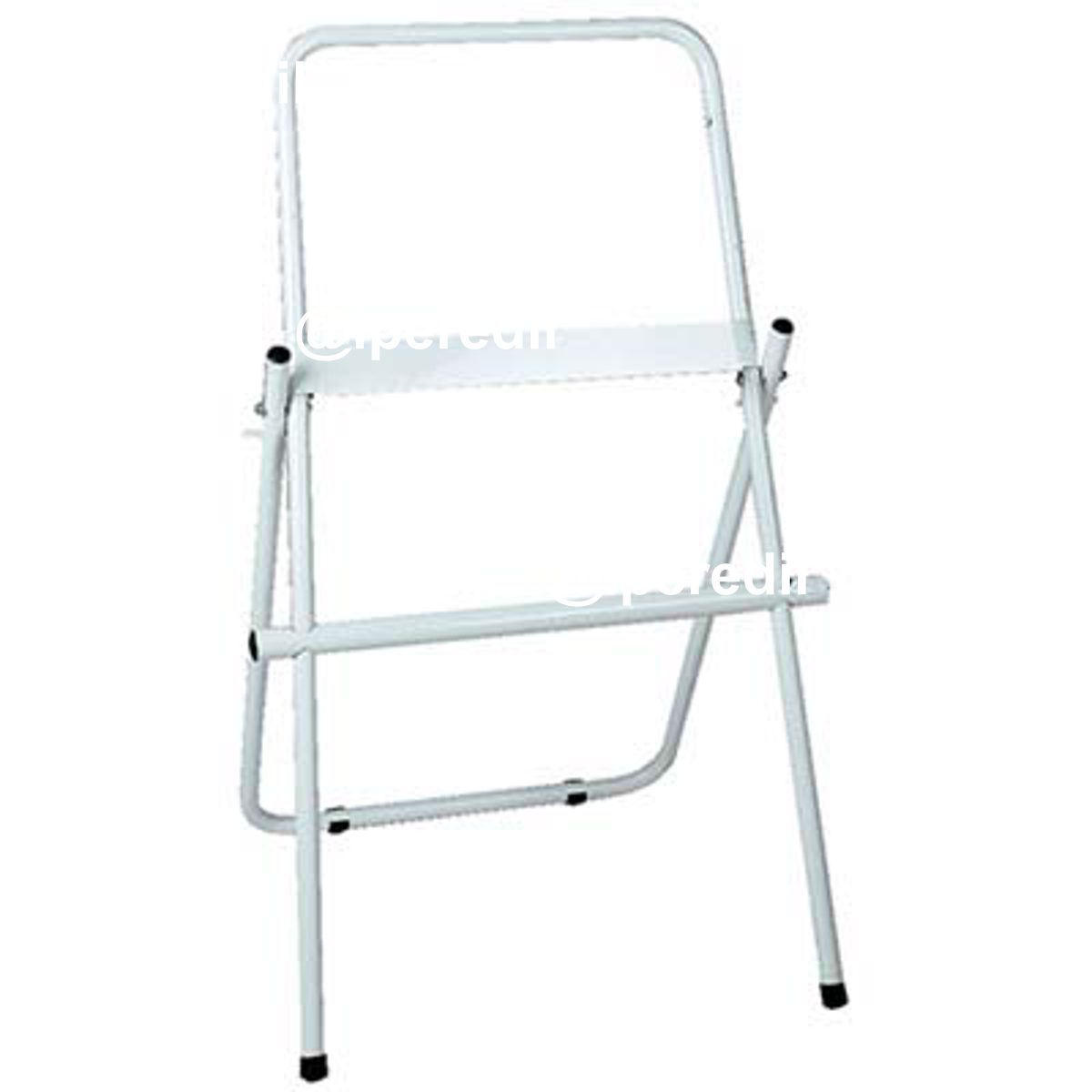 PORTA ROTOLO CARTA ASCIUGAMANI A PAVIMENTO ACCIAIO VERN BIANCO CM 46 H.CM 92