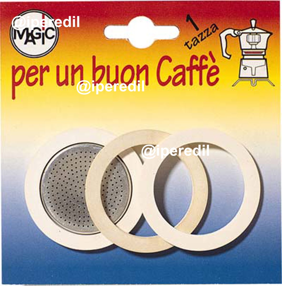 GUARNIZIONE + FILTRO MOKA TAZZA 1 CF=PZ 3+1 FILTRO