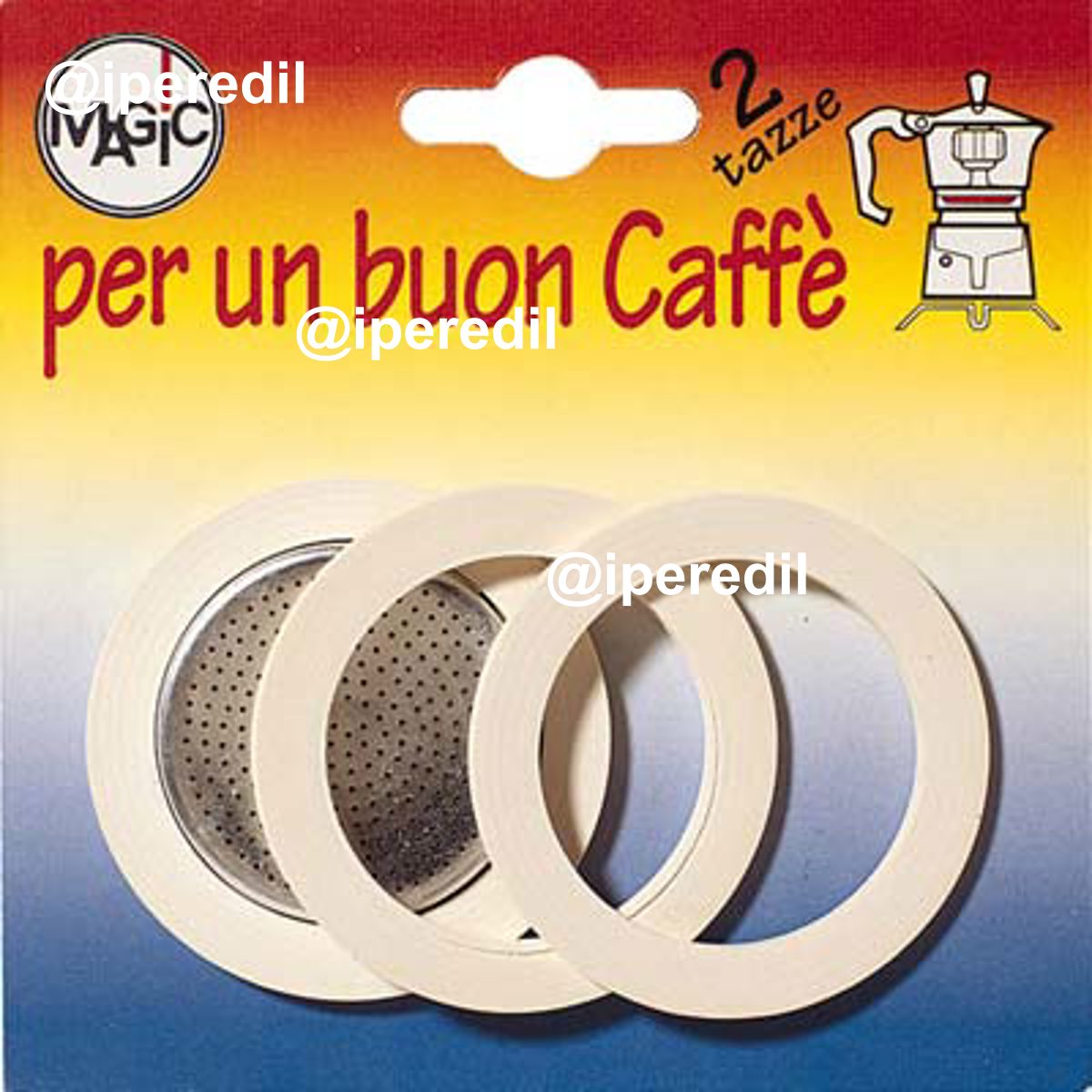 GUARNIZIONE + FILTRO MOKA TAZZE 2 CF=PZ 3+1 FILTRO