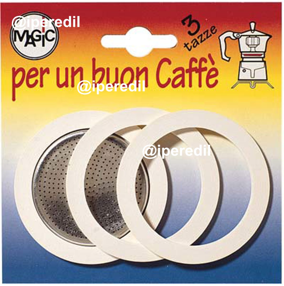 GUARNIZIONE + FILTRO MOKA TAZZE 3 CF=PZ 3+1 FILTRO