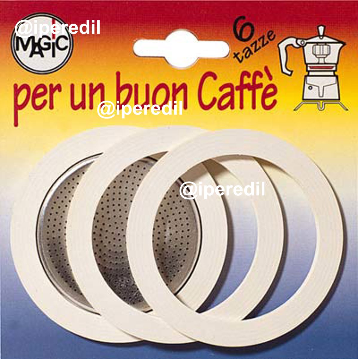 GUARNIZIONE + FILTRO MOKA TAZZE 6 CF=PZ 3+1 FILTRO