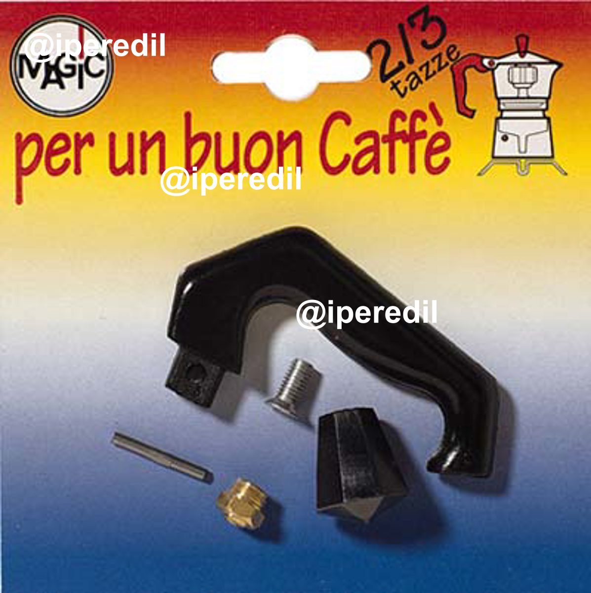 MANICO + POMOLO + VALVOLA MOKA TAZZE 2/3