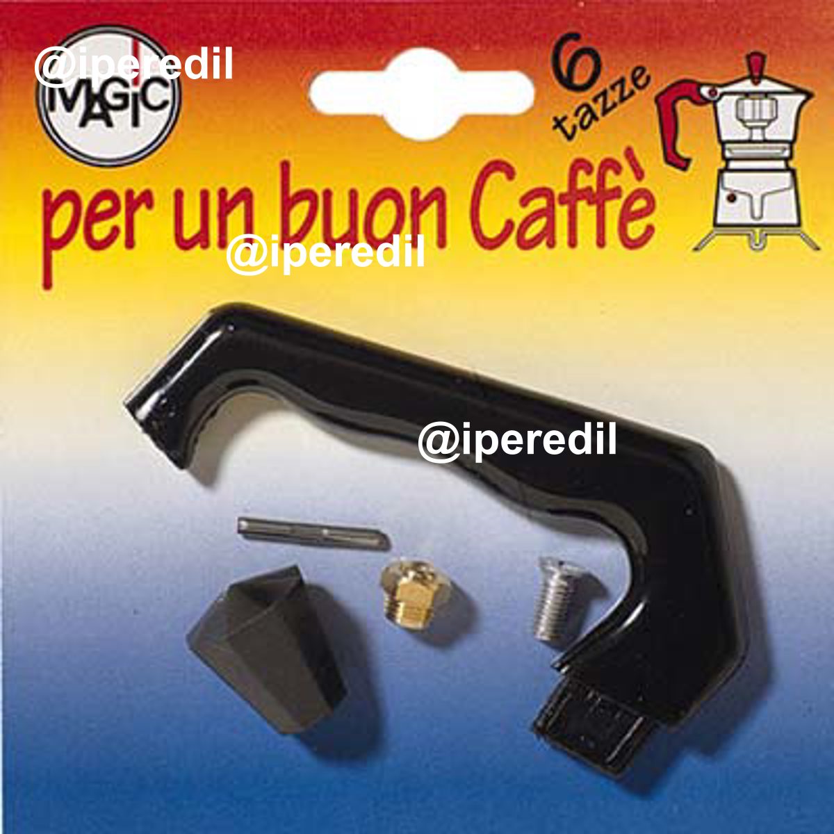 MANICO + POMOLO + VALVOLA MOKA TAZZE 6