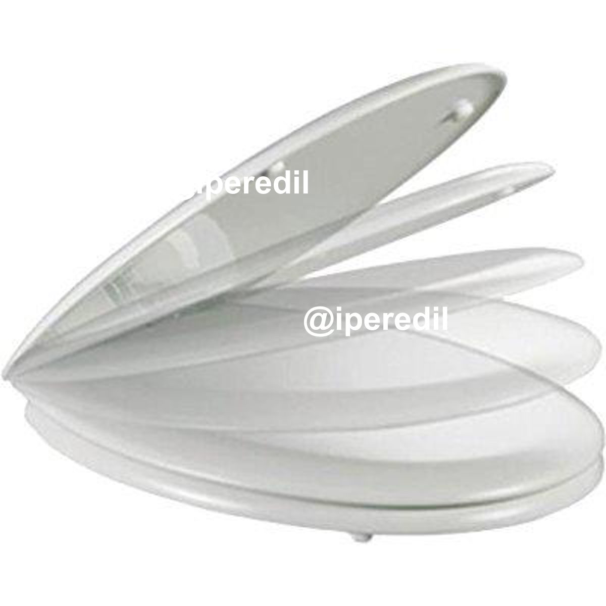 SEDILE WC UNIVERSALE SLOW CLOSE TERMOPLASTICA BIANCO CM 42X37
