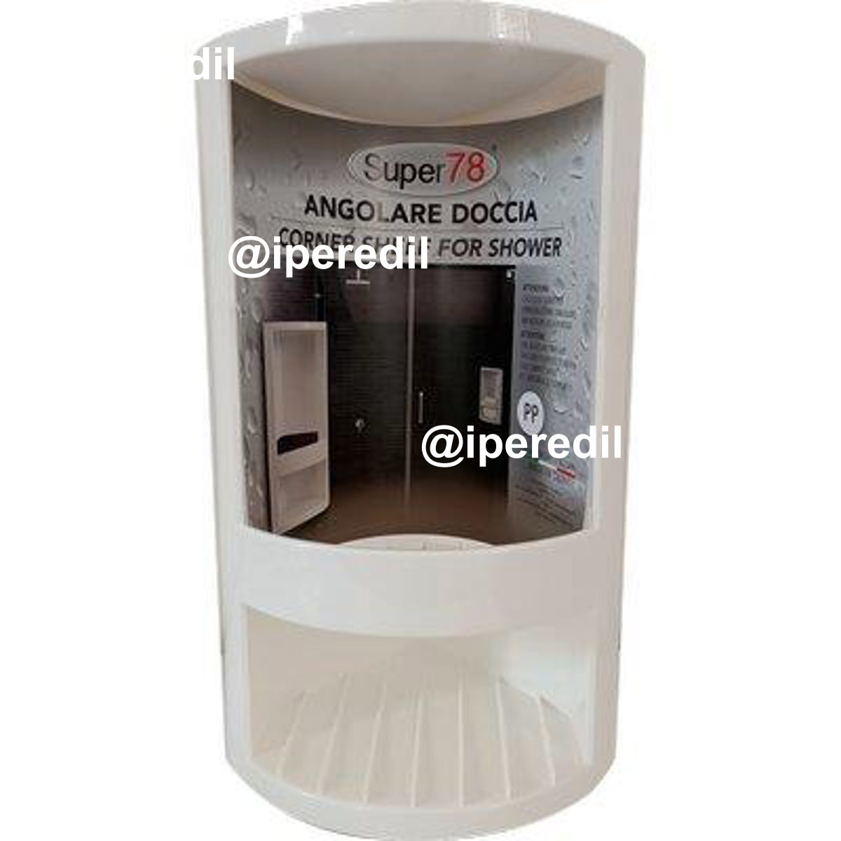 PORTASAPONE ANGOLARE MOPLEN BIANCO CM 14X14 H=CM 33.5