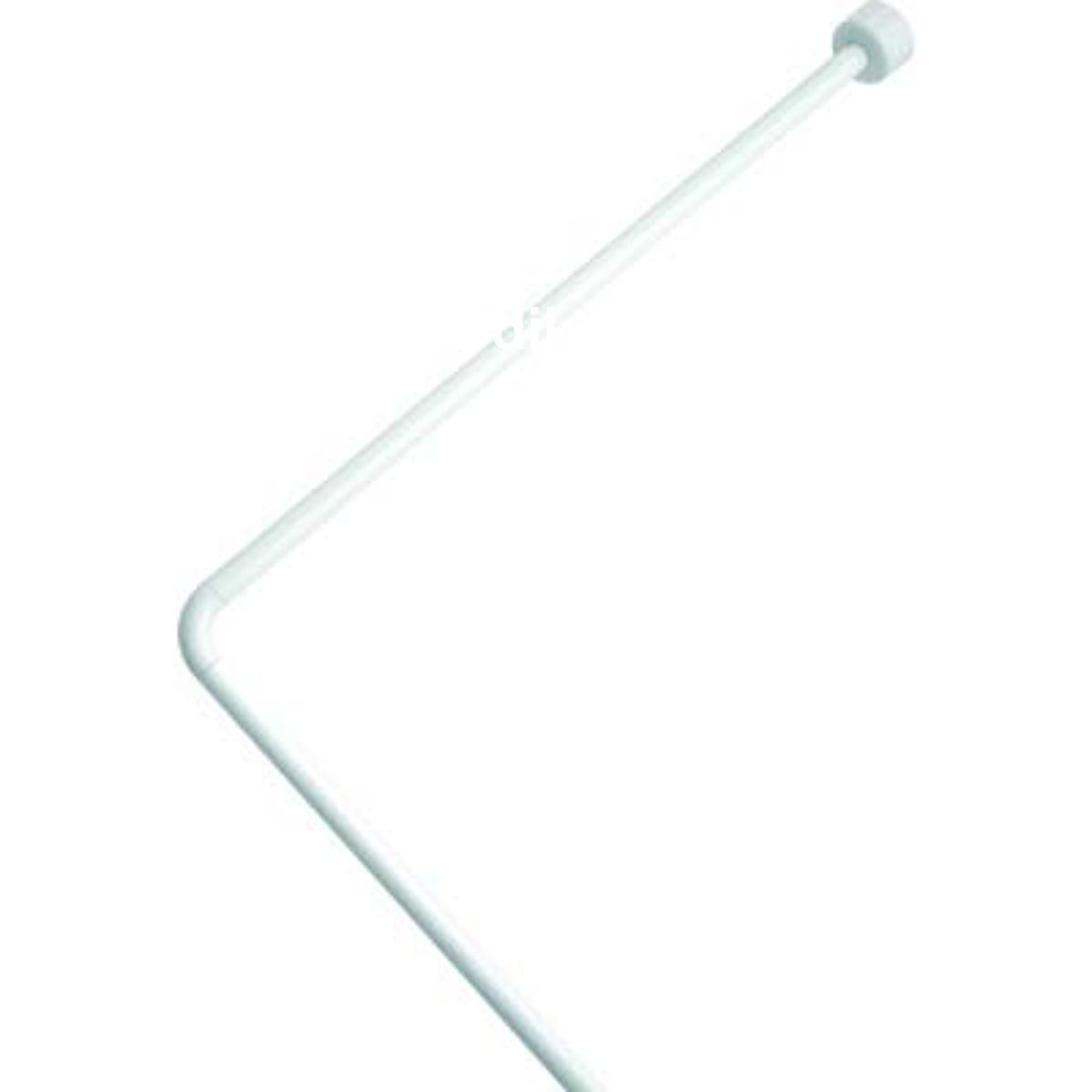 TUBO REGGITENDA ANGOLARE X DOCCIA ALLUMINIO BIANCO MM 25 CM 80X80X80