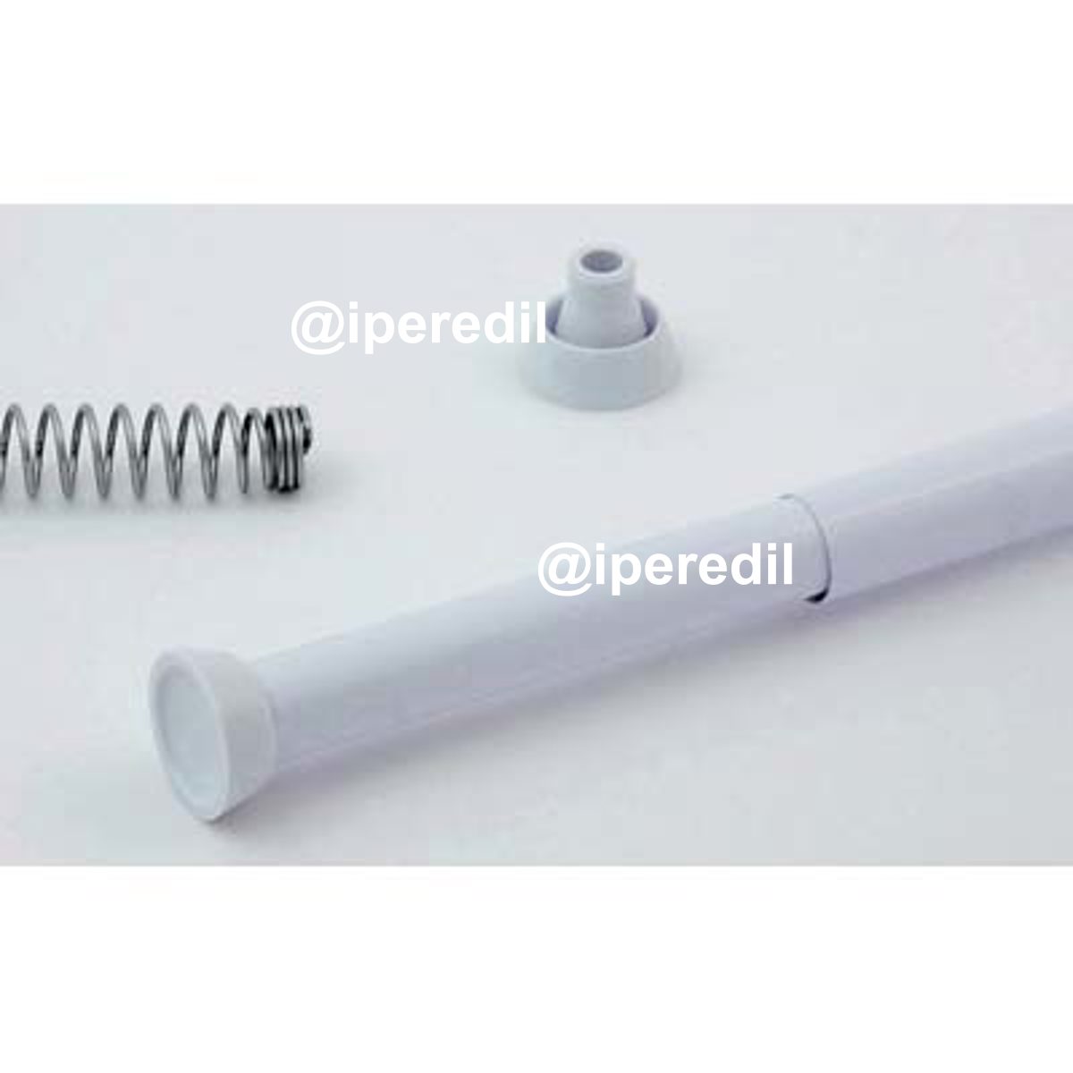 TUBO REGGITENDA ESTENSIBILE X DOCCIA ALLUMINIO BIANCO MM 25 CM 75/120