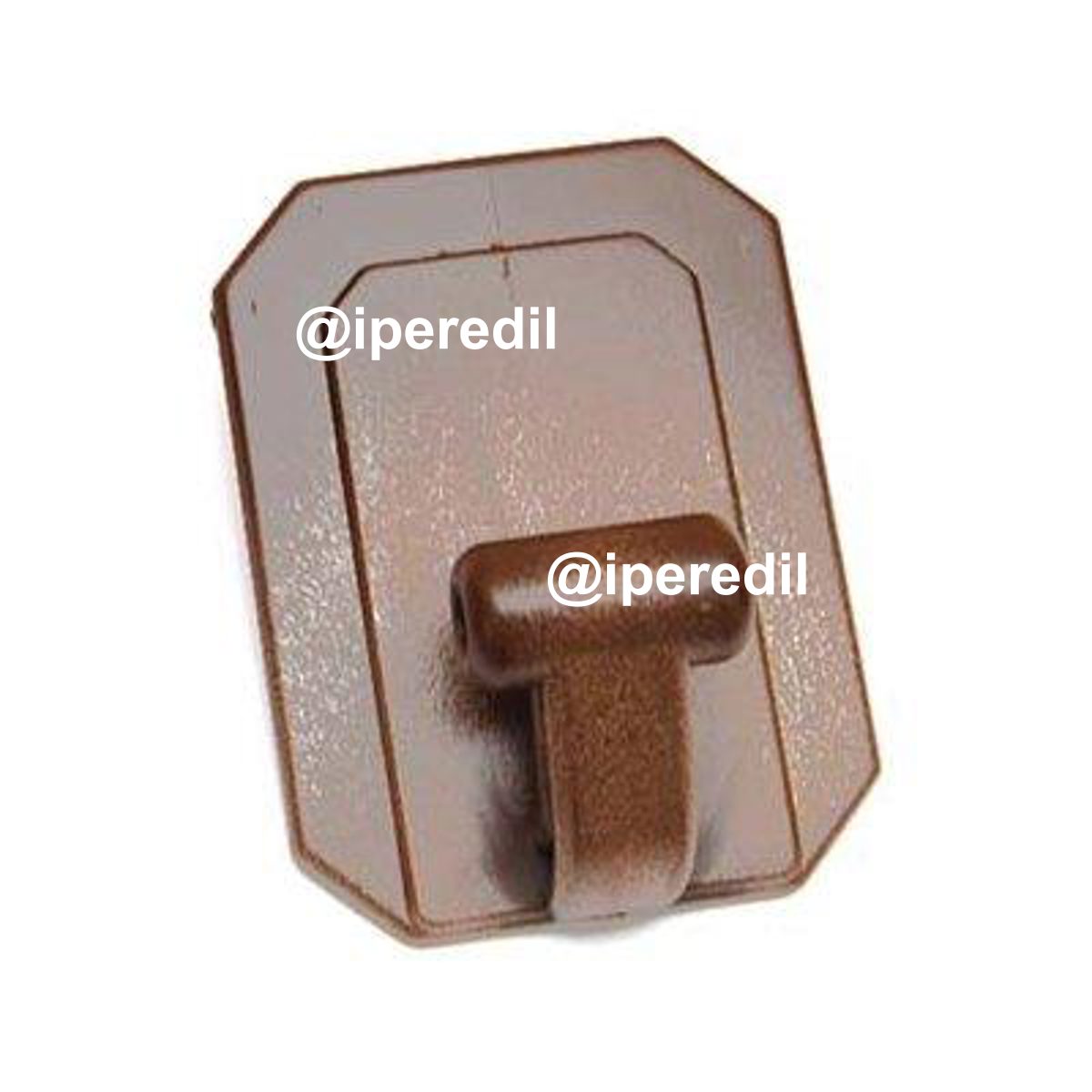 GANCIO ADESIVO PLASTICA MARRONE CF=PZ 25