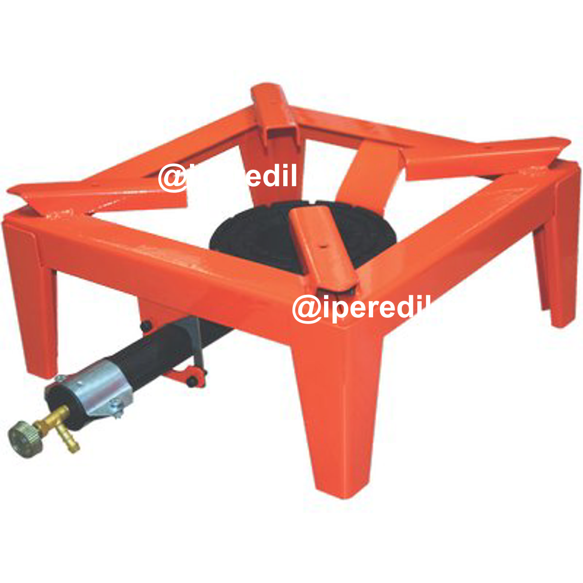 FORNELLONE QUADRO PESANTE BRUCIATORE GHISA TUBOLARE PIATTO VERN CM 40X40