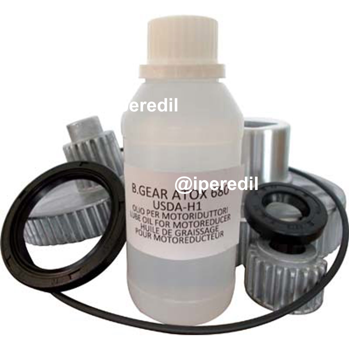 KIT RICAMBIO MOTORIDUTTORE 1004 REBER OLIO + PARAOLIO INT/EST + GUARN + SERIE INGRANAGGI
