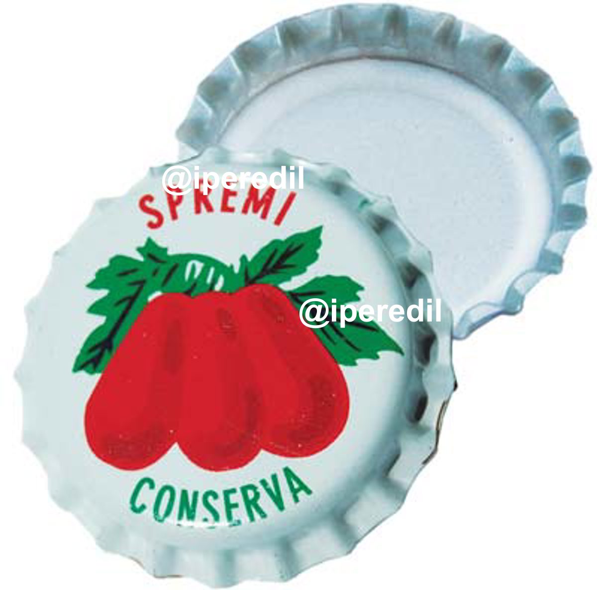 TAPPO CORONA SMALTATO POMODORO MM 26 CF=80XPZ 100