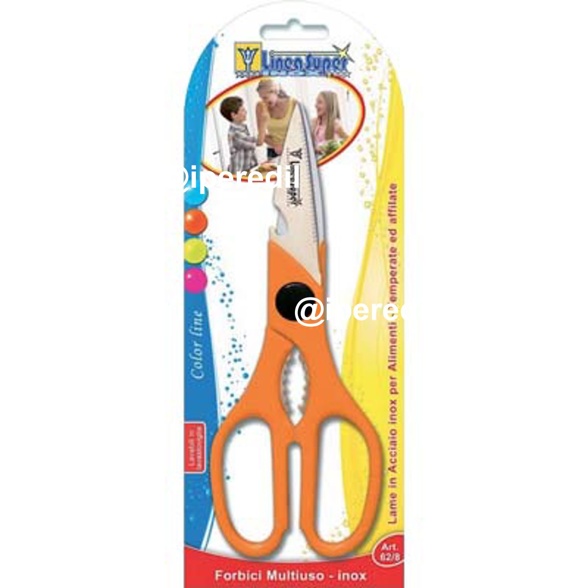 FORBICE CUCINA MULTIUSO SUPER DE LUCA ACCIAIO/PLT CM 22-8,5"