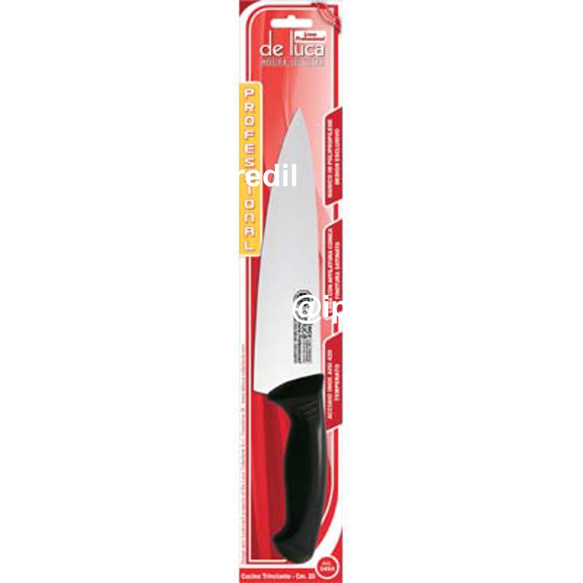 COLTELLO CUCINA PROFESSIONAL DE LUCA MANICO PLT/INOX CM 20
