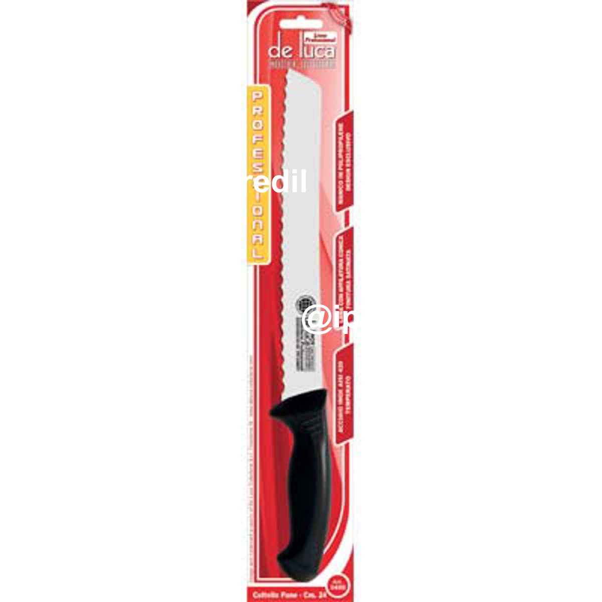 COLTELLO PANE PROFESSIONAL DE LUCA MANICO PLT/INOX CM 24