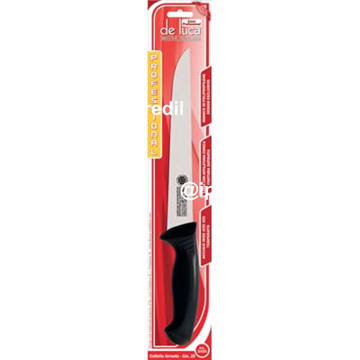 COLTELLO ARROSTO PROFESSIONAL DE LUCA MANICO PLT/INOX CM 20